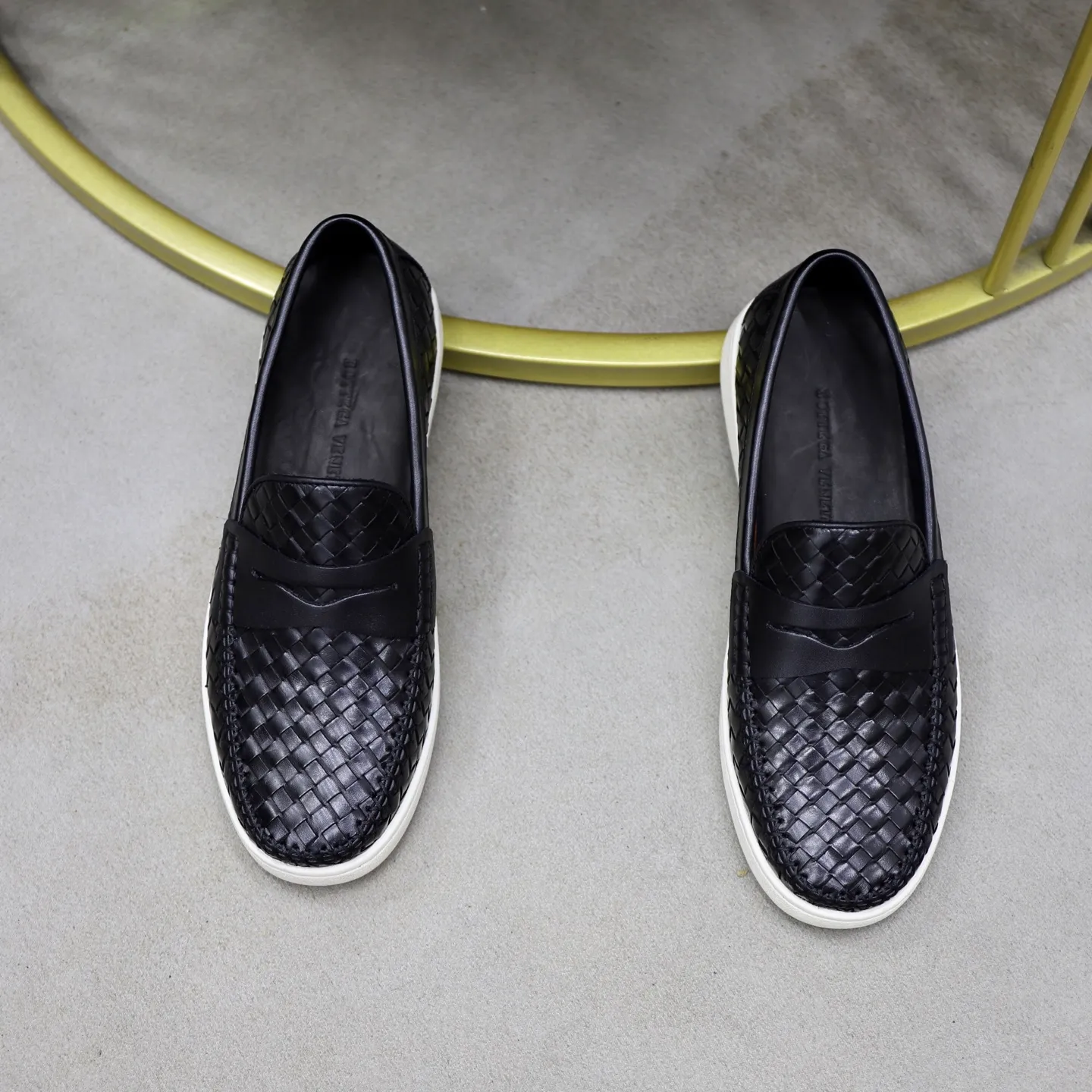 Men's shoes 💰500💰BOTTEG* VENET* - high-end boutique Size: 38-44 (45 custom-made) BV new product, calfskin artificially woven classic style harmoniously blends with contemporary fashion temperament, rubber soles are light and flexible, water-dyed cowhide!